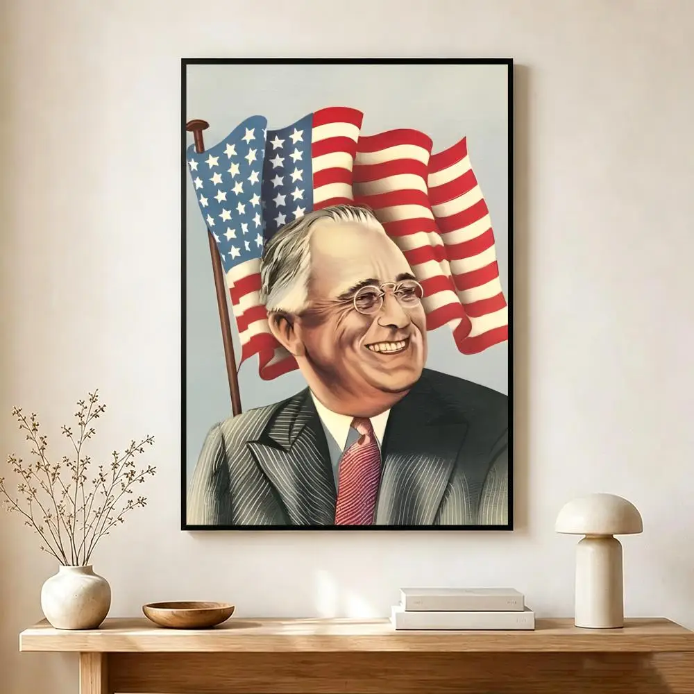Political Figure F-Franklin D Roosevelt Poster Modern Home Decoration Interior Design & Contemporary Wall Art Collection