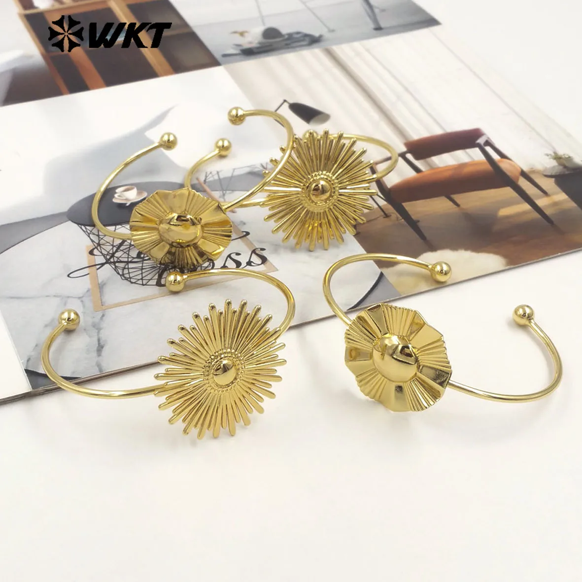 

WT-B686 Новый стиль, красивый популярный браслет меньшинств с покрытием из настоящего золота 18 карат для ежедневного украшения для девочек