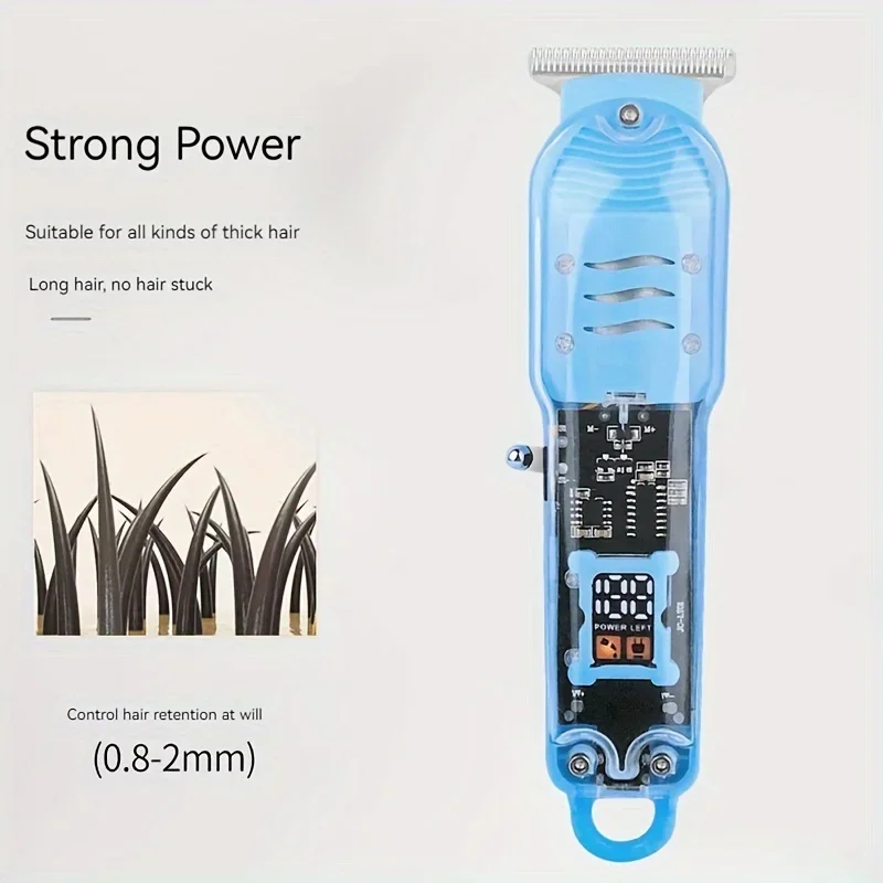 2026New Hair Cut Machine Rechargeable Hair Clippers Transparent Professional Clippers Electric Hair Trimmers Shaver for Men