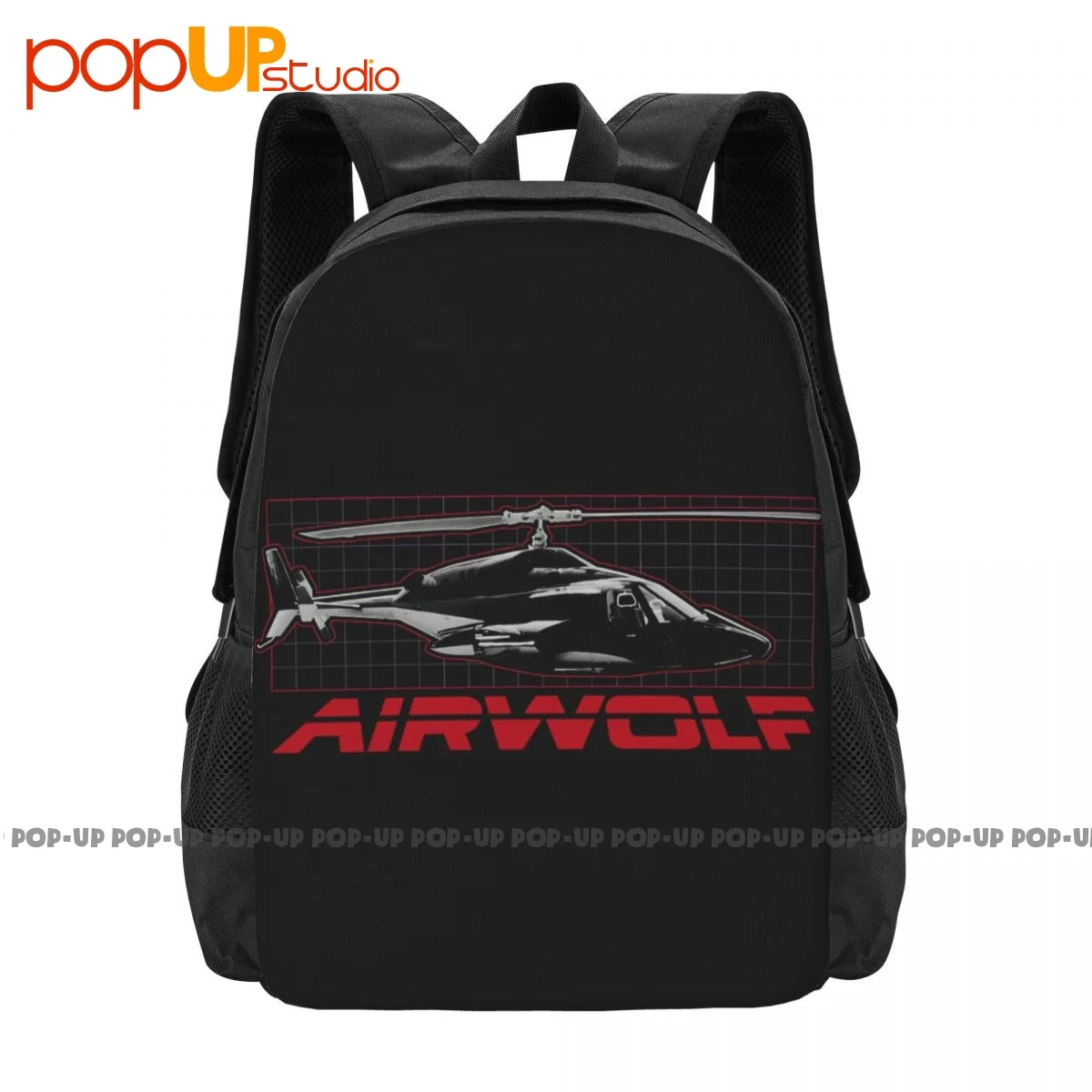 Airwolf Helicopter Grid Backpack Large Capacity Newest Beach Bag Storage Bag Large Capacity