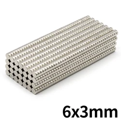 Neodymium Magnet 6x3 Round NdFeB N35 Super Powerful Small imanes Permanent Magnetic Disc 6*3 10/50/100/200Pcs