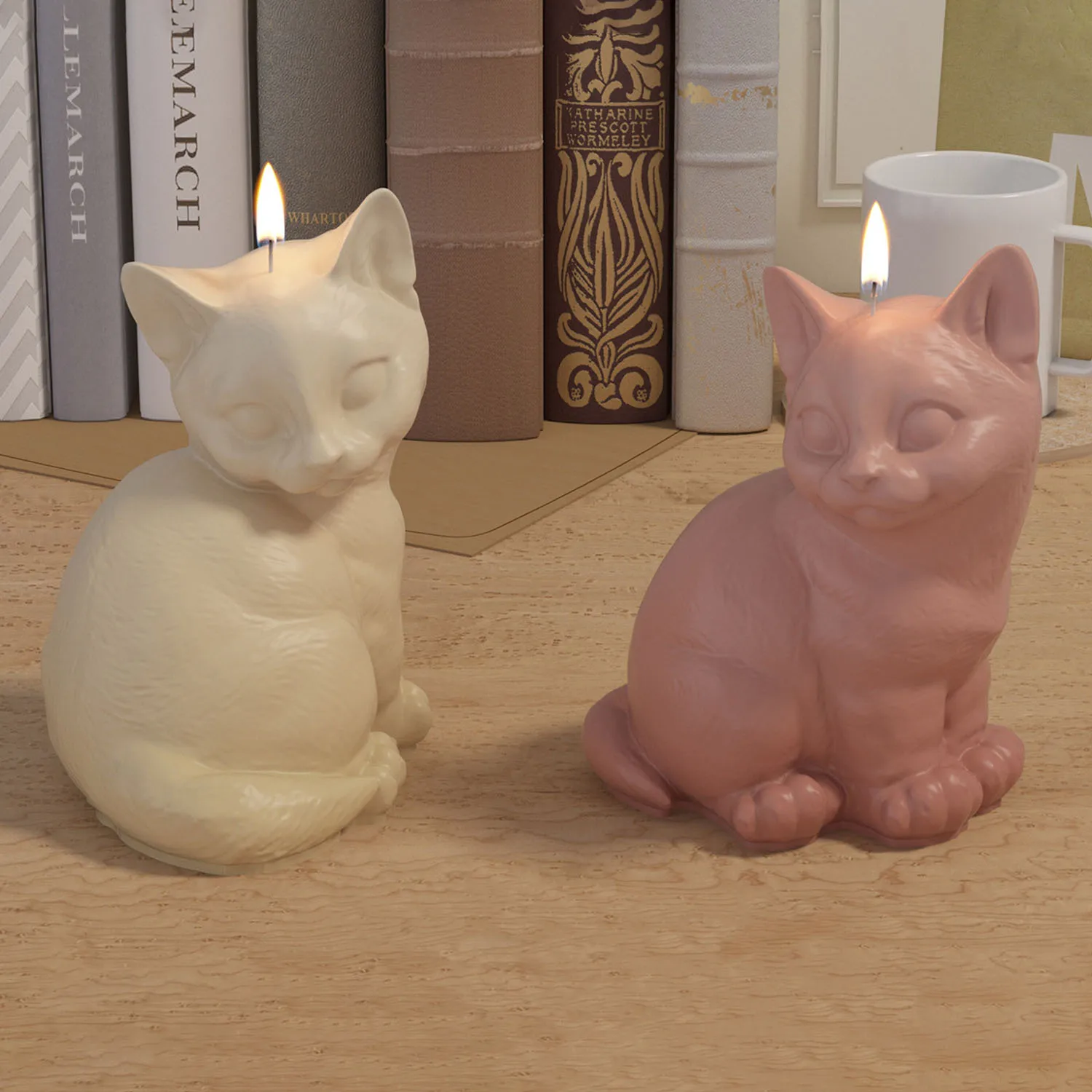 3D Cute Animal Cats Collection Candle Silicone Mold DIY Handmade Little Kitten Gypsum Candle Resin Making Mould Home Decor Gifts