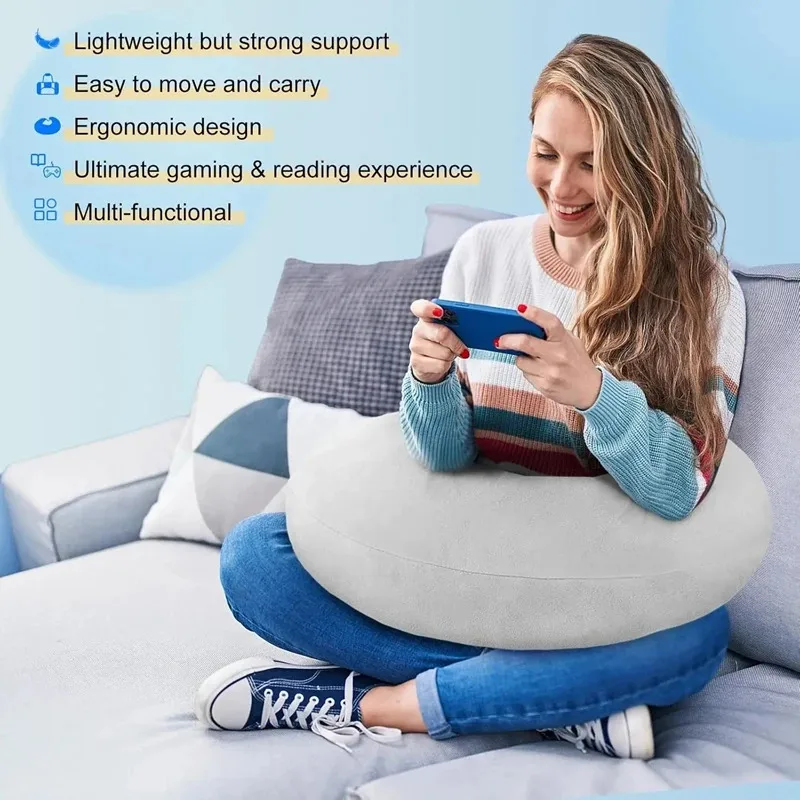 

Reading Gaming Pillow Adult Crocheting Pillow To Support Your Arm Portable Desk Soft Skin-Friendly For Watching TV Travel