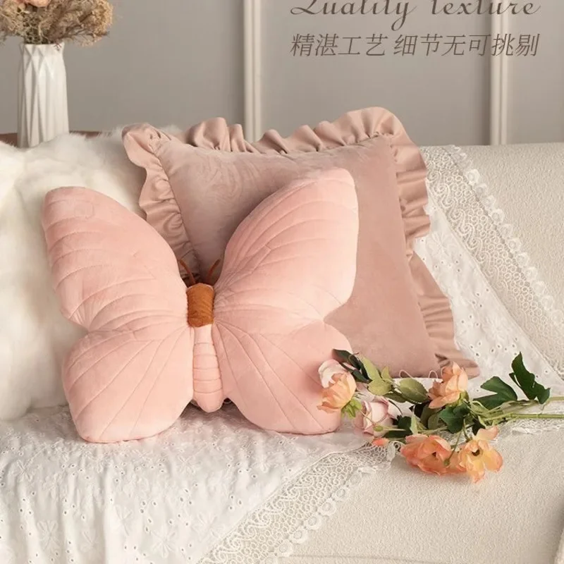 Neue ins Schmetterling Kissen Puppe rosa Kissen Home Decoration Bettkopf Kissen 30cm Schmetterling weiche Umarmung Kissen für Mädchen Geschenke