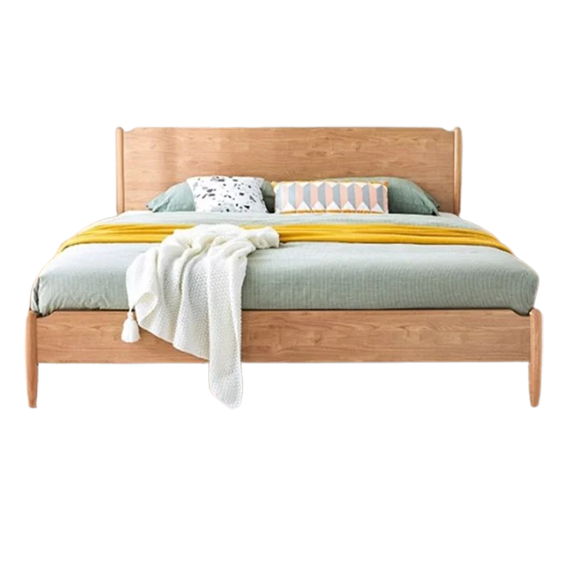 Summer Cheap European Double Bed Designer Simple Modern Queen Bedroom Bed Twin Sleeping Boys Cama Matrimonio Nordic Furniture