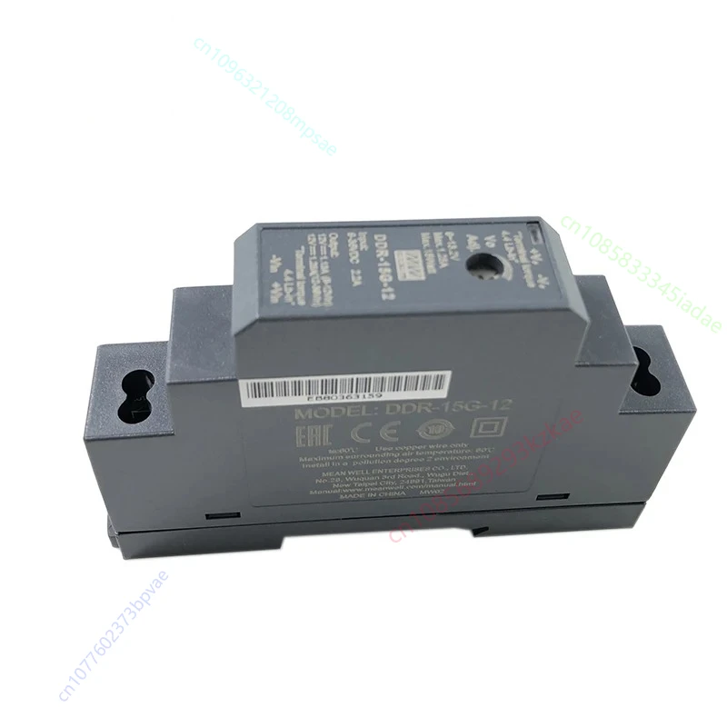 MEAN WELL DIN Rail DC-DC Converter DDR-15G Input 9-36VDC (12V/24Vdc) to 3.3V 5V 12V 15V 24V DC meanwell Power Supply Converter