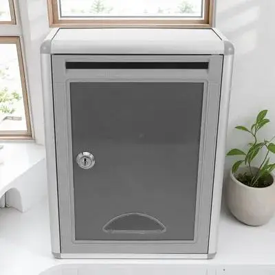 1 Zestaw Wiszącego Skrzynki Pocztowej z Zamkiem na Klucz, Montowana na Ścianie, Stylowa i Bezpieczna Skrzynka na Listy i Paczki, Do Użytku Domowego i Komercyjnego