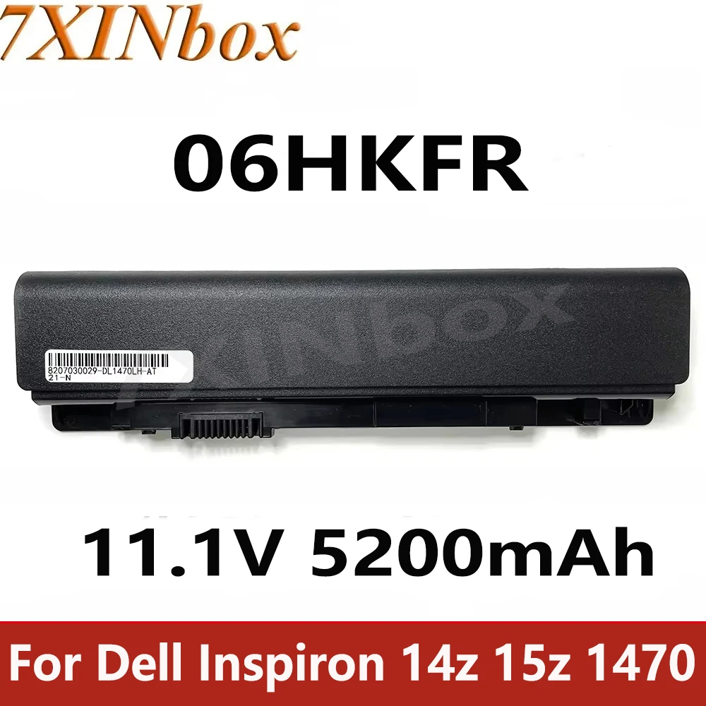 

7XINbox 06HKFR 11,1 В 5200 мАч аккумулятор для ноутбука Dell Inspiron 14z 15z 1470 1470n 1570 1570n серии 127VC DVVV7 XVK54
