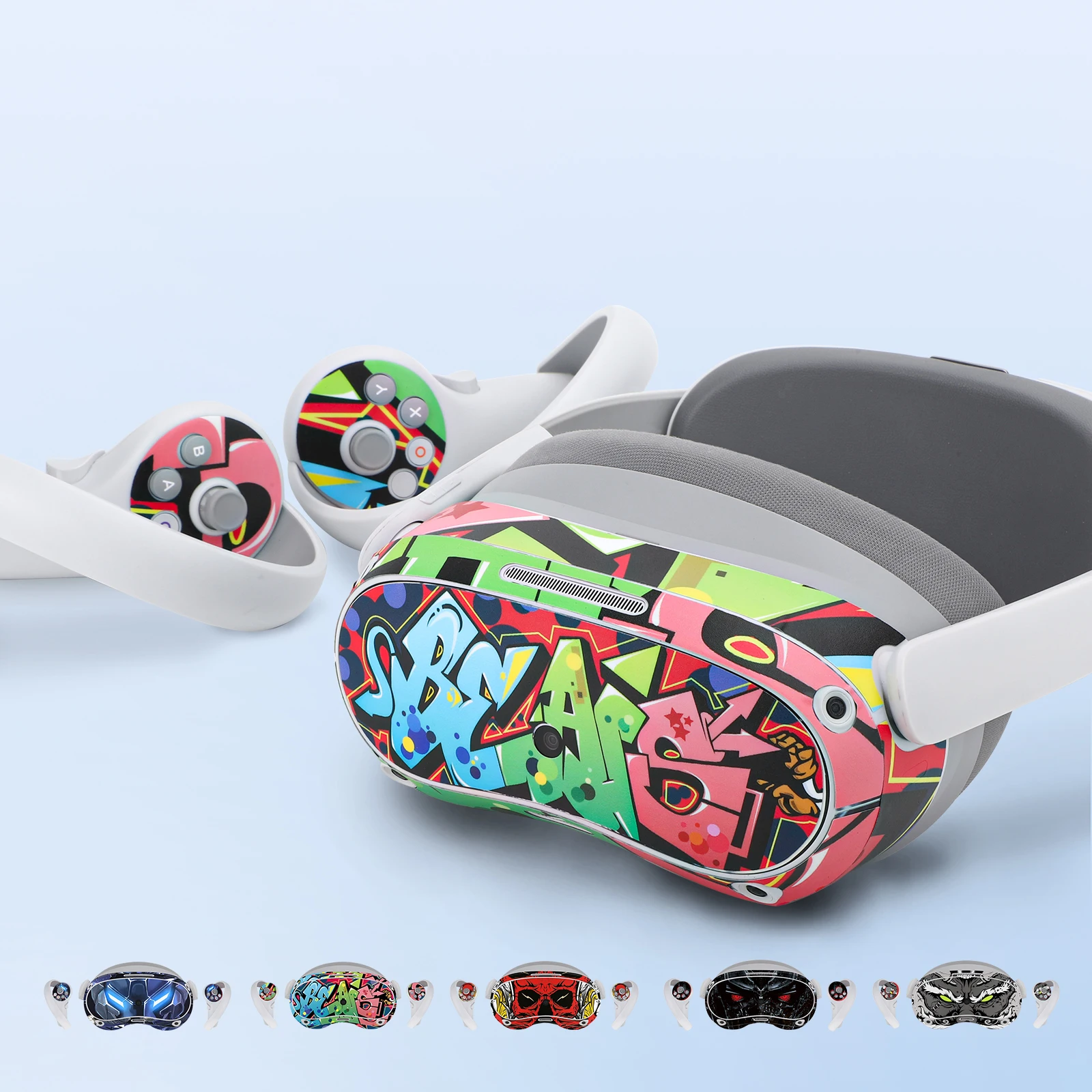 

For PICO4 Stickers Effective Protection PVC Colorful Sticker VR Glasses Handle 3D Somatosensory Game Protective Film Accessories