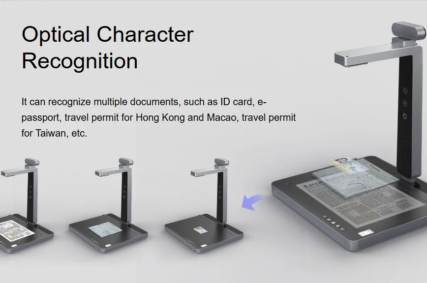 USB Interface Multifunctional Desktop Document Scanner Save Time and Effort Stock Product