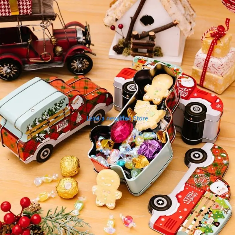 Y55E encantadora caja dulces coche navidad