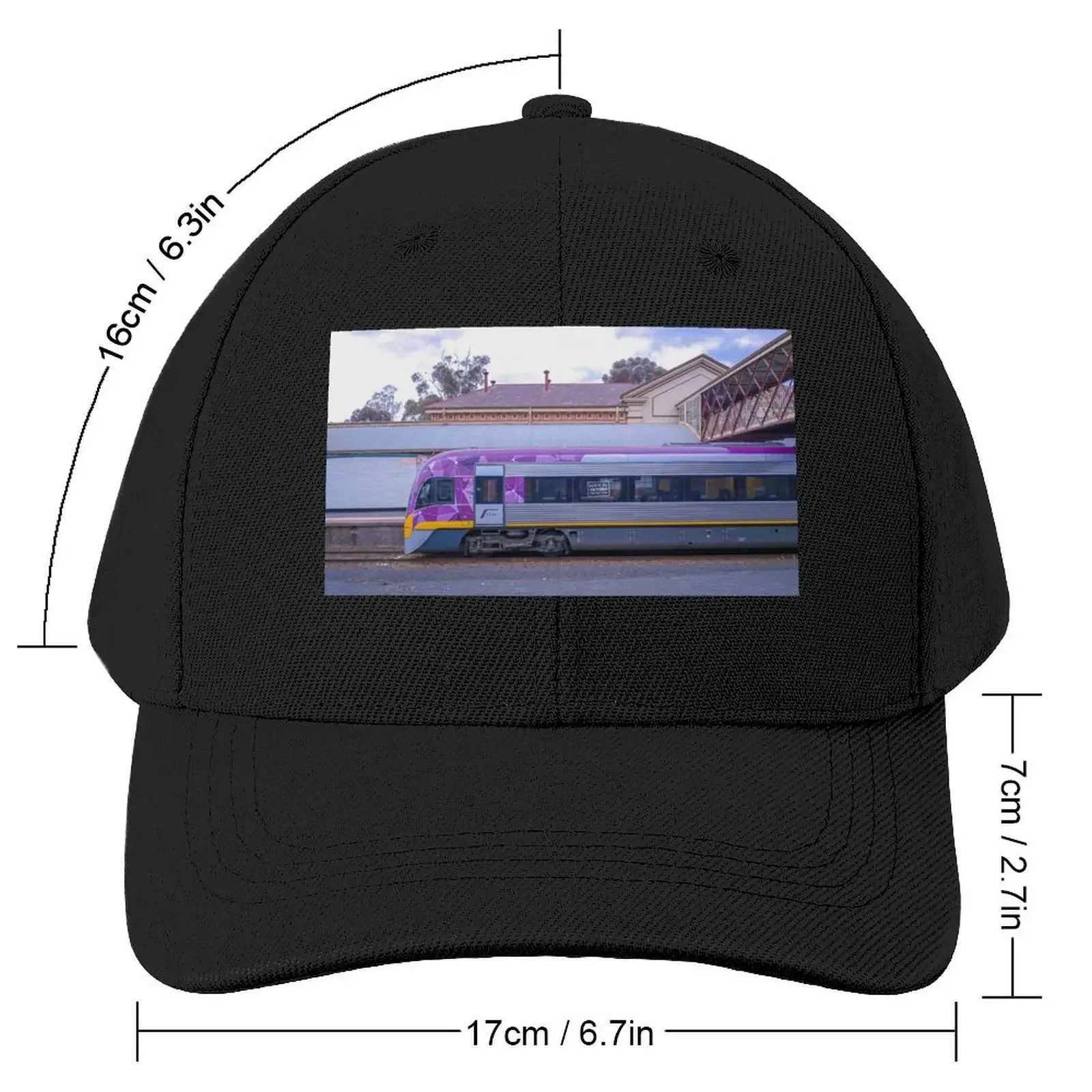 VLine Train in Bendigo headed North Baseball Cap fun hats Streetwear Big Size Hat Women's Beach Outlet Men's