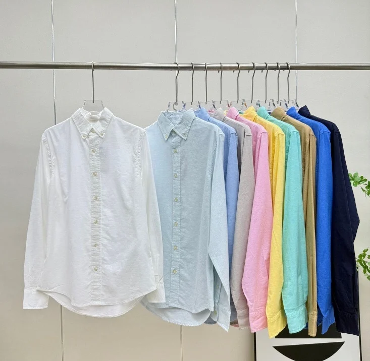 

Unisex Linen Shirt Pure Color Long Sleeve Air Conditioning Sweater Breathable Comfortable Collar Workwear Spring Season