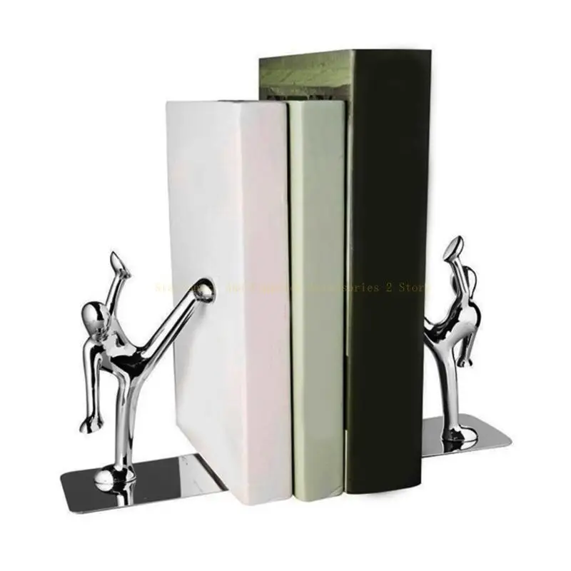 

Set of 2 Heavy Duty Metal Bookends Nonskid Heavy Duty Magazine Notebook Holders