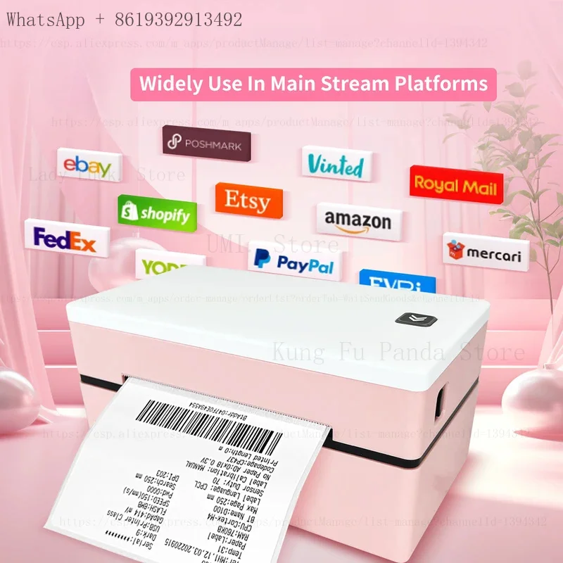 UMI.2026 D200 Bluetooth Thermal Label Printer Small Shipping Label Printer 4X6 inch Compatible with iPhone Android Mac Window