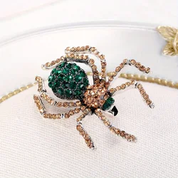 Vintage Luxury Exaggerated Personality Spider Brooch Rhinestone Insect Brooch Pin Clothing Accessories