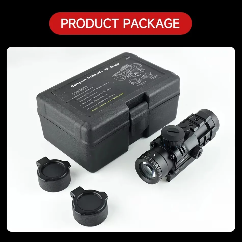 Tactical 4x32 Optical Red Green Blue Three Color Crosshair Reticle Scope with HD107R Optics Red Dot Combo Hunting Accessoirey