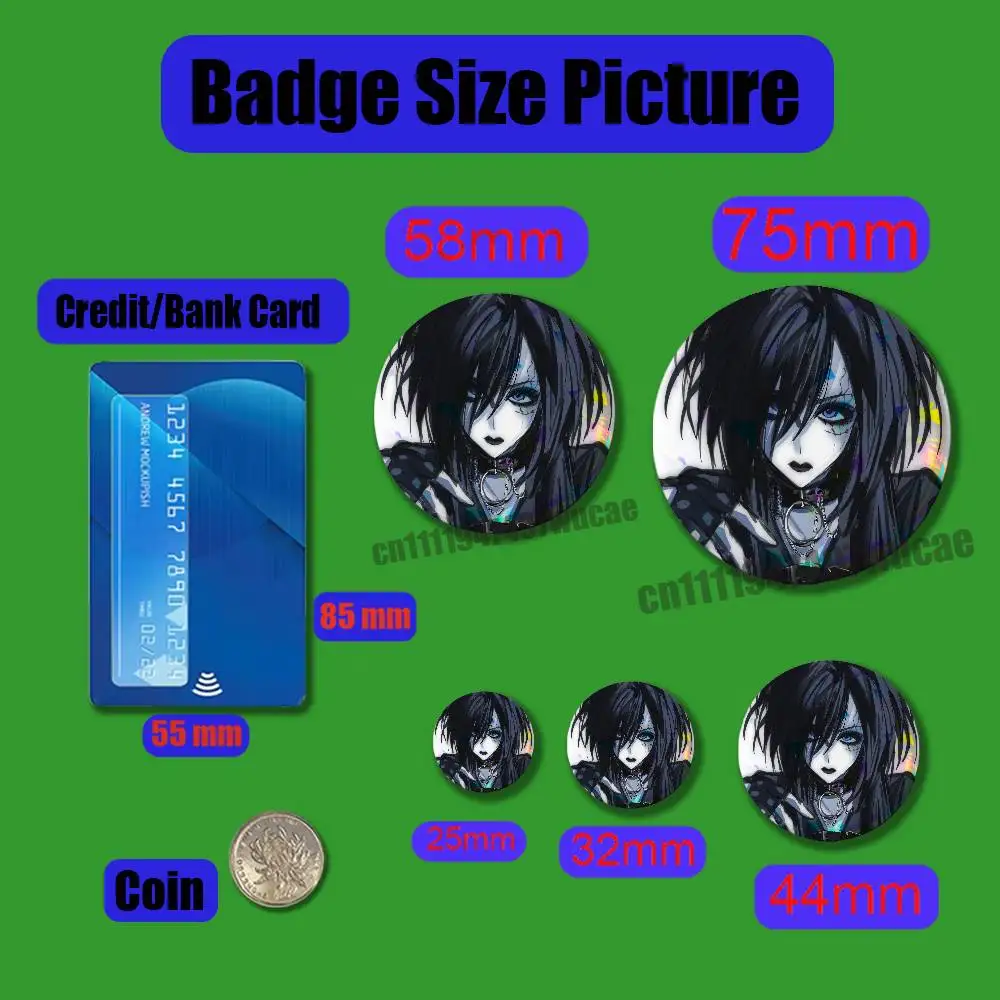 For Mana Sama Malice Mizer Au Revoir Badge Cover Custom Pin Insignia Emblem Round 25mm 44mm Laser Film