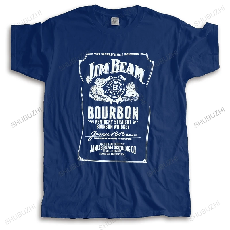 Fashion brand t shirt mens loose Jim Beam Men's Classic T-Shirt men t shirt Brand Cotton casual T-shirts Drop Shipping