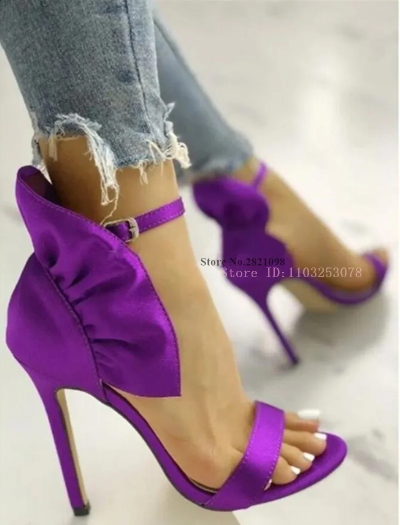 Stiletto Strap Plus Size Banquet Super Heel Ladies Sandals Open Toe Bend Thin High Heel Sandals Women Summer Fashion Shoes