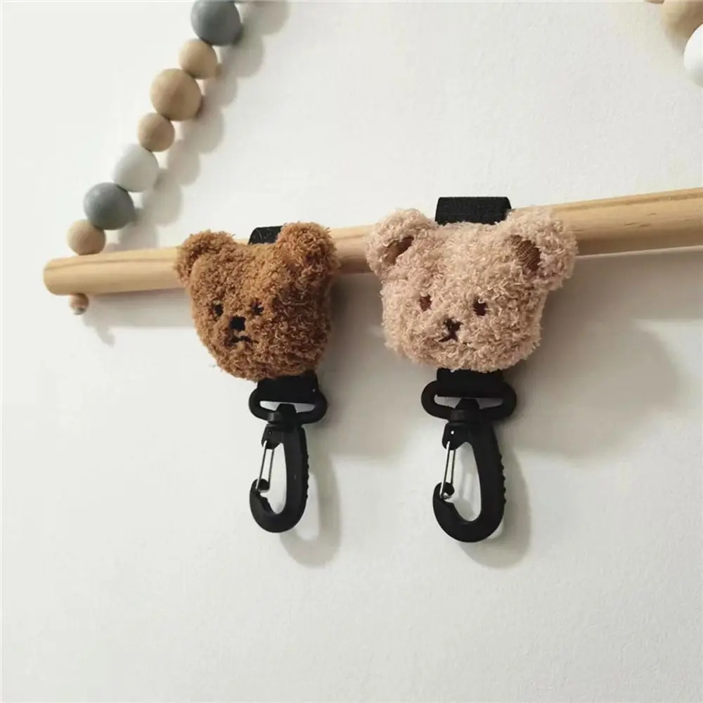 Durable Bear Pram Hook Cute Sliding-proof Stroller Accessory Baby Stroller Organizer Hook Stroller Hooks Bag Hanging Hook