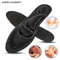 4D Memory Foam Sport Insoles Plantar Fasciitis Arch Support Shoe Inserts Sneakers Cushioning Anti-slip Template Insole Men Women