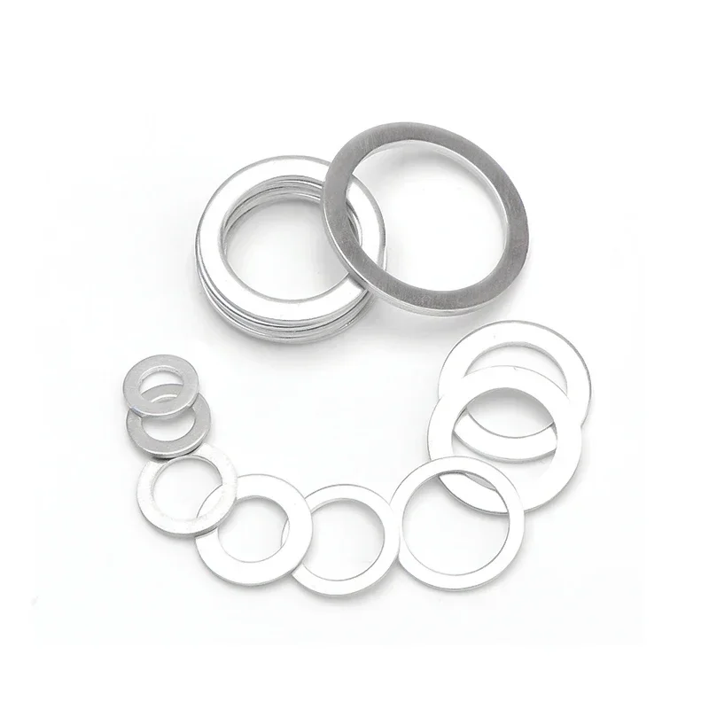 Aluminum Washer Flat Ring Gasket Rings Seal Plain Spacer Washers Fastener M5 M6 M8 M10 M12 M14 M16 M18 M20 M22 M24 M26 20/100pcs