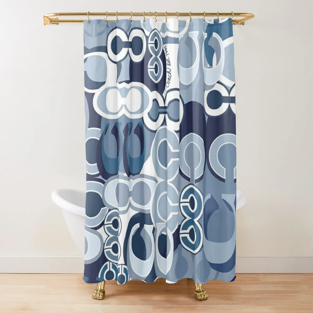 

Light Dark Blue Shower Curtain Bathroom Decor For Bathrooms Modern Bathroom Accessories In The Bathroom Curtain