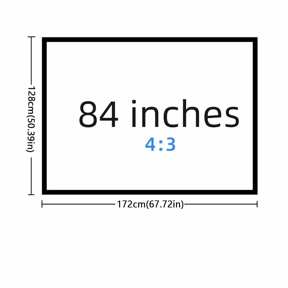 

Polyester Projector Screen 16:9 HD Video Foldable Projection Screen 72/84/100inch Video Equipments Folding Soft Screen Outdoor