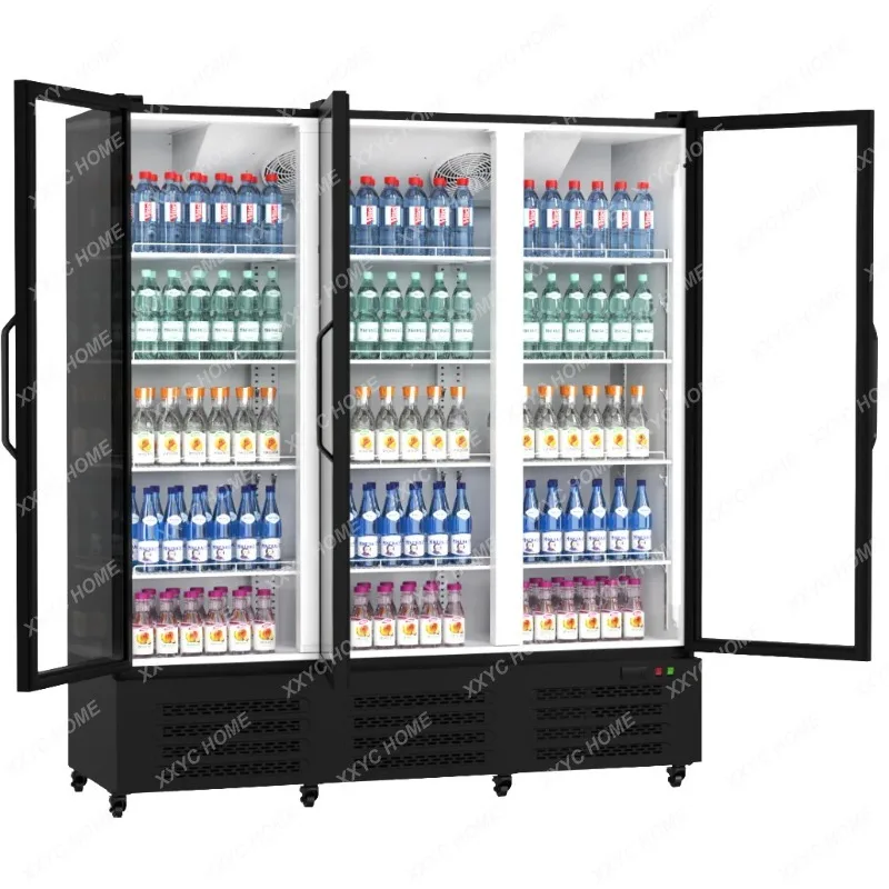 XX Display cabinet Commercial dishes Beverage cake Refrigerator Freezer Double door First-class energy saving and large capac
