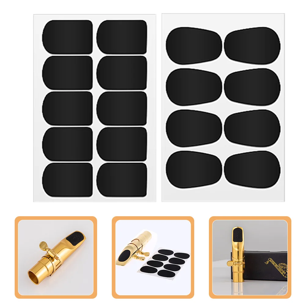 

70Pcs Saxophone Clarinet Mouthpiece Cushions 0.8mm Thick Black Silicone Pads Protective Alto Tenor Saxophone Accessories