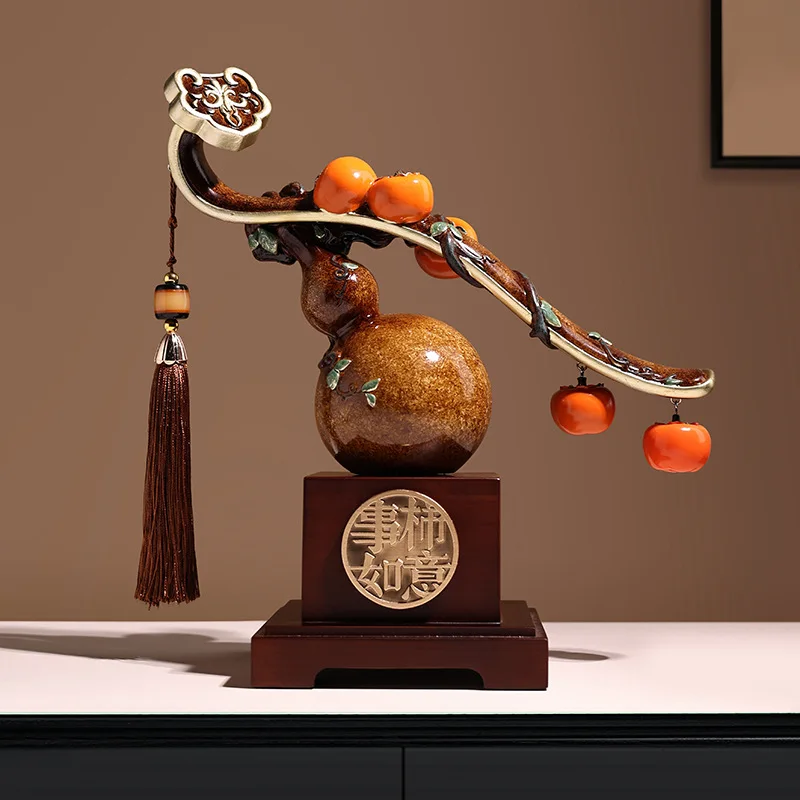 Creative new Chinese style Ruyi ornament housewarming annual meeting gift home living room wine cabinet TV cabinet