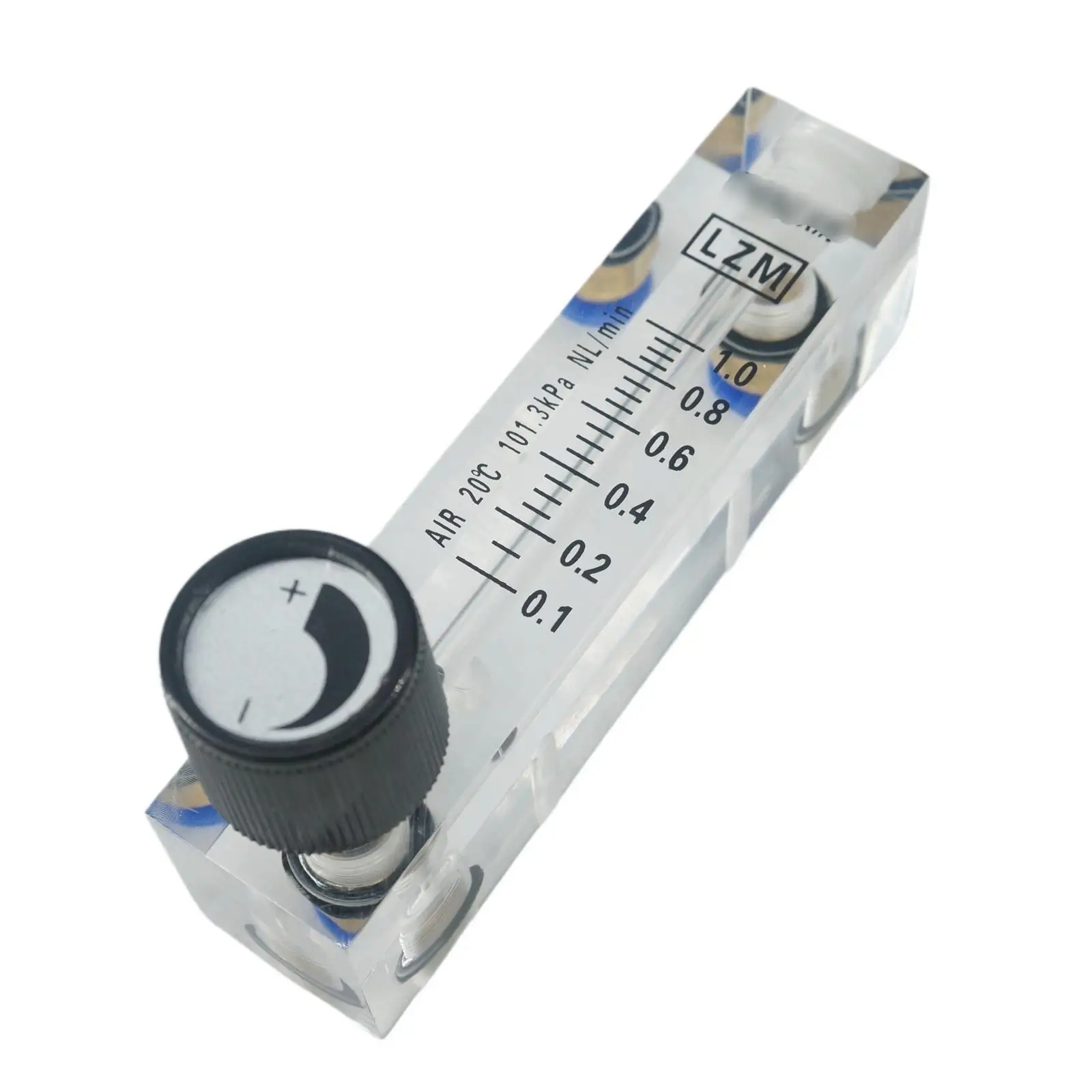 0.1-1LPM 0.2-2LPM 0.3-3LPM 0.5-5LPM 1-10LPM LZM-4T Air Panel Flowmeter Rotameter With Valve Push In Fit 6mm OD Tube