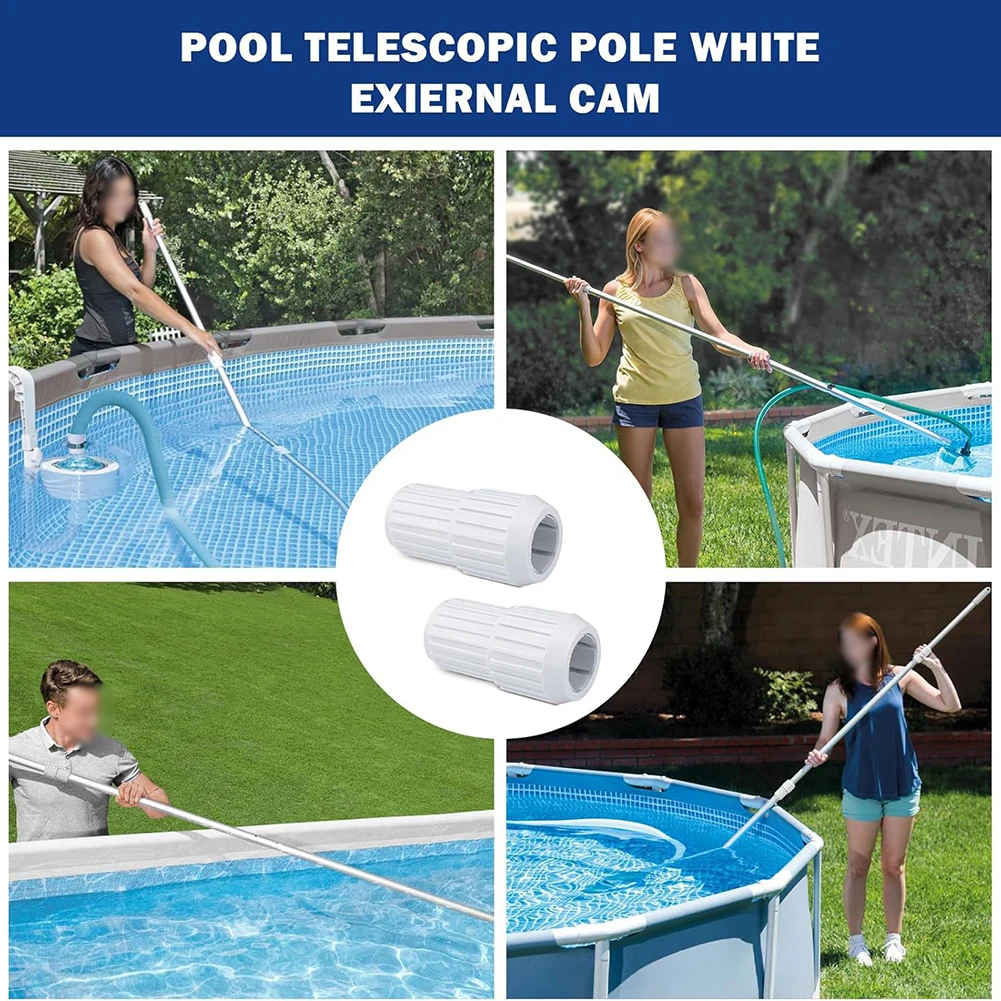 ABS Material Pool Pole Connectors for Quick Replacement Two Adapters for 32mm and 28mm Inner Diameter Reliable Performance