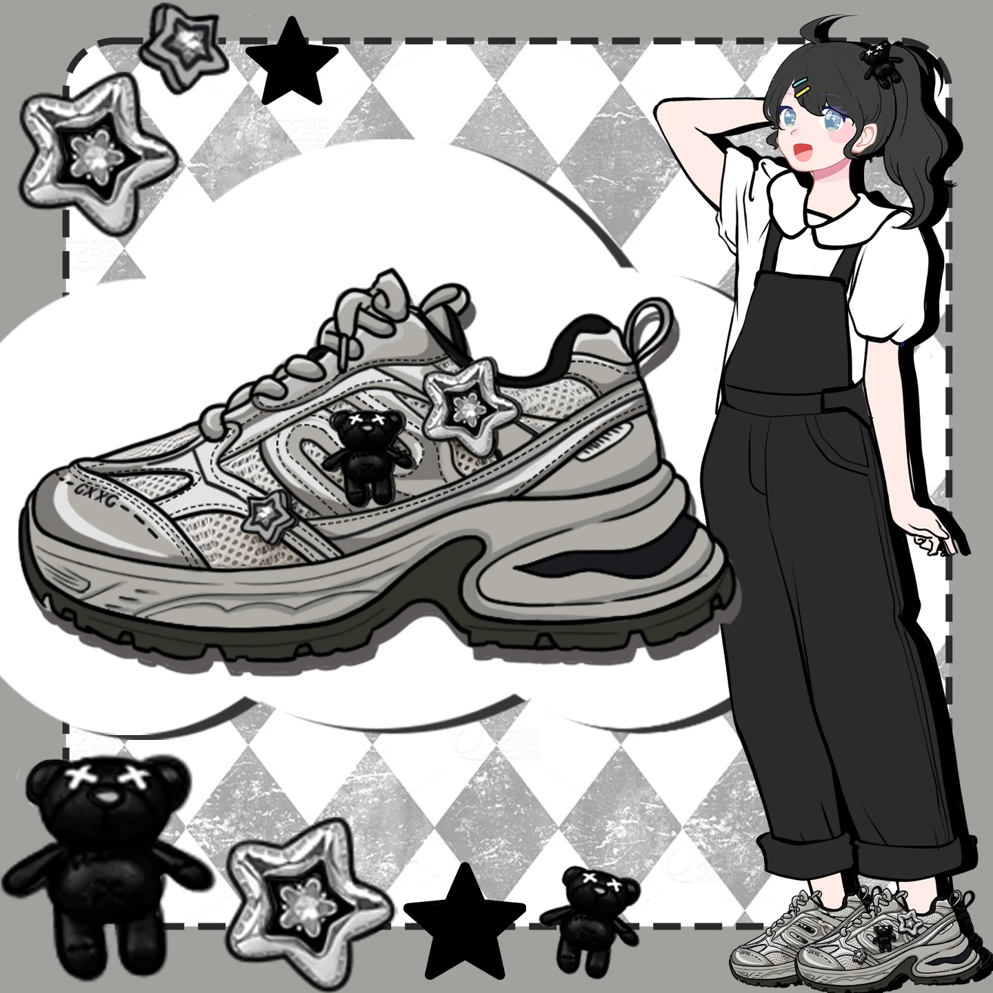 

Милые женские повседневные спортивные массивные кроссовки Amy And Michael, модные женские серебряные туфли, дышащие кроссовки на платформе со шнуровкой