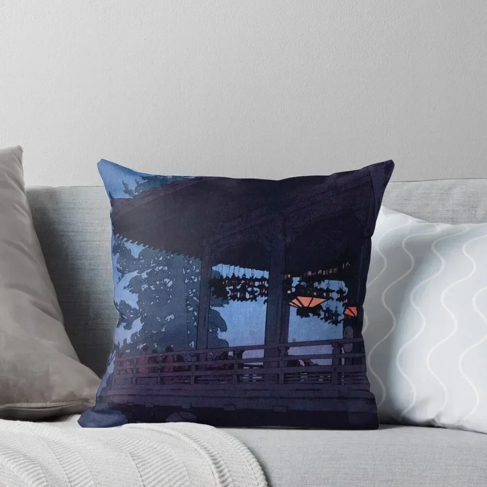 Evening in Nara by Yoshida Hiroshi Throw Pillow Decorative Cushions anime girl pillow