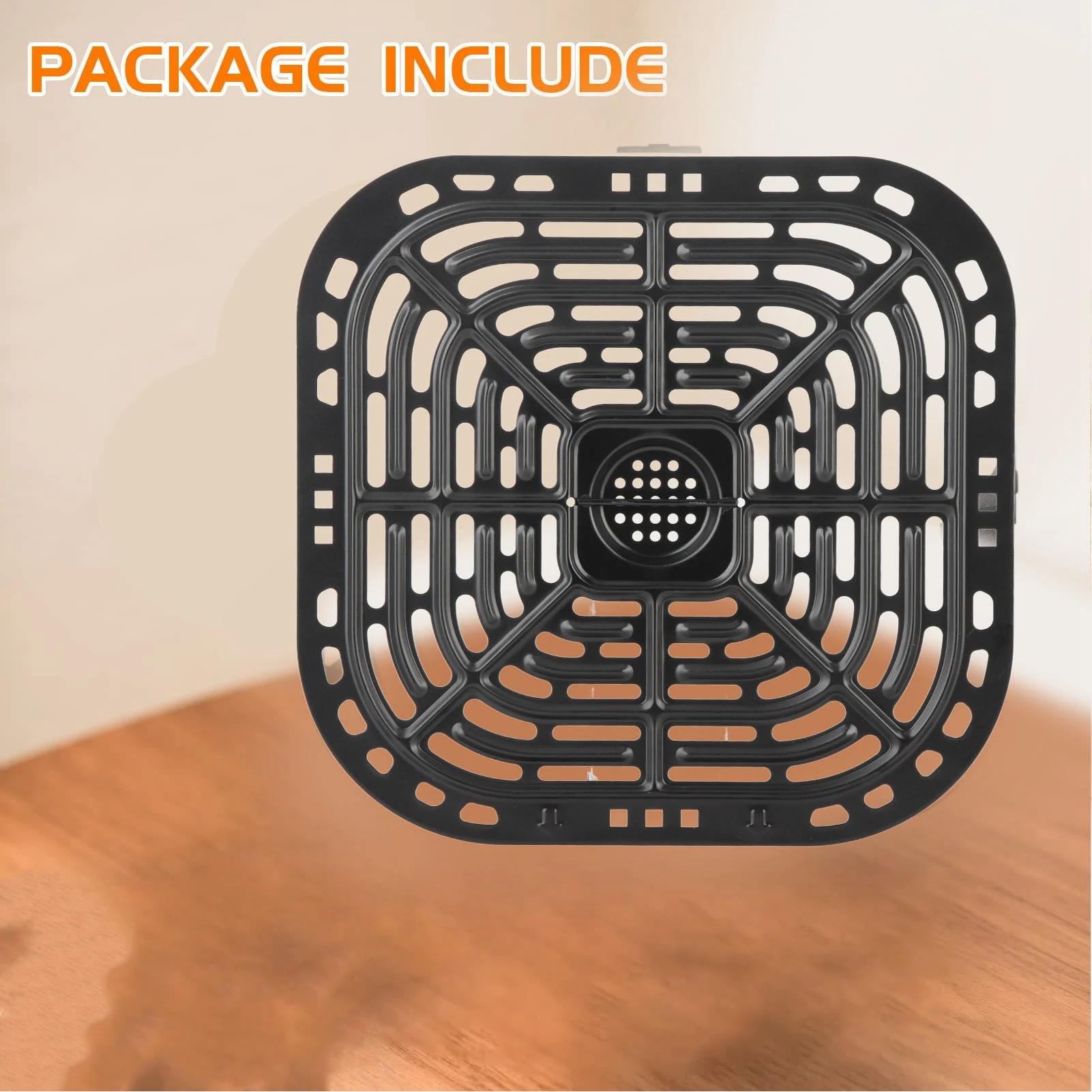 Vervangende grillpan voor friteuse 23,5x24,5cm Vervangende grillpan voor friteuse 304 roestvrij staal Vervangende crisperplaat voor friteuse