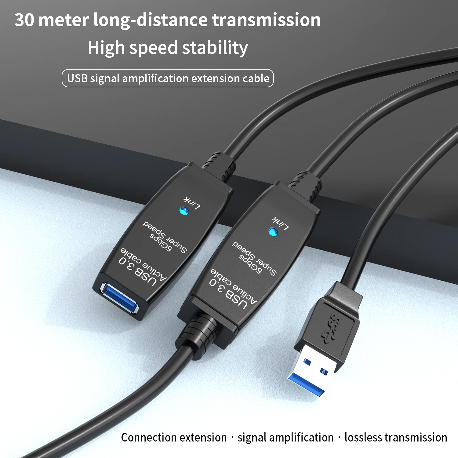 USB3.0 Actieve Verlengkabel USB3.0 Man-vrouw Verlengsnoer, USB Repeat Cabo voor USB HUB, Webcam, Xbox, PS4, Printer, Exterder