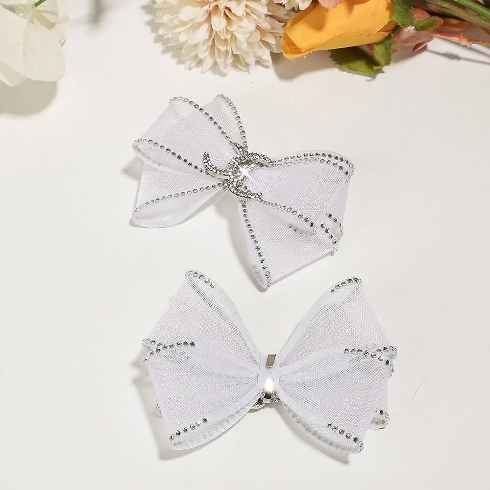 1개입 재료 라인스톤 신발 장식 반짝이는 리본 디자인 신발 꽃 장식 신발 버클 액세서리 하이힐