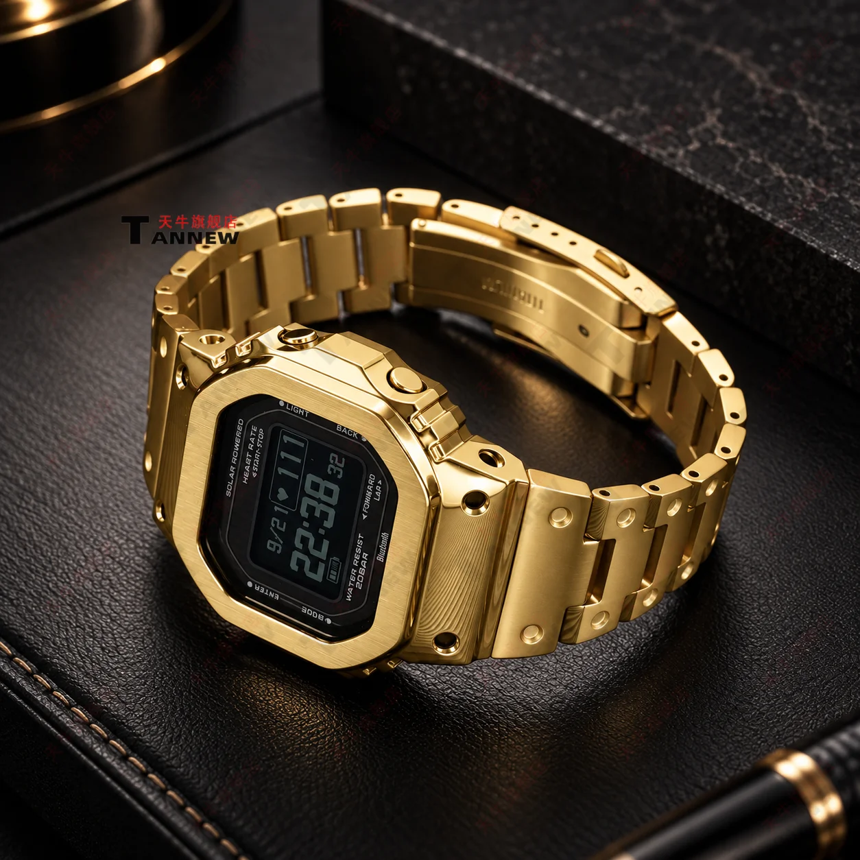 Titanium Watch Band for Casio G-SQUAD GM-H5600 Lightweight Metal Replacement Strap Upgrade Bracelet Accessories