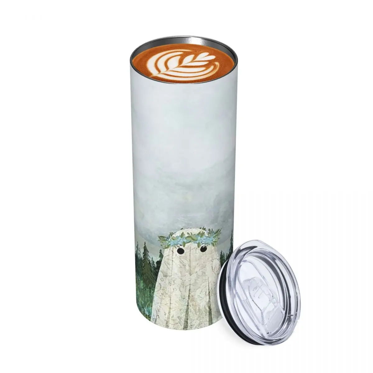 Forget Me Not Meadow Stainless Steel Tumbler Vacuum Insulated Mug Thermal Cold Bottle Straw With Lid 20oz