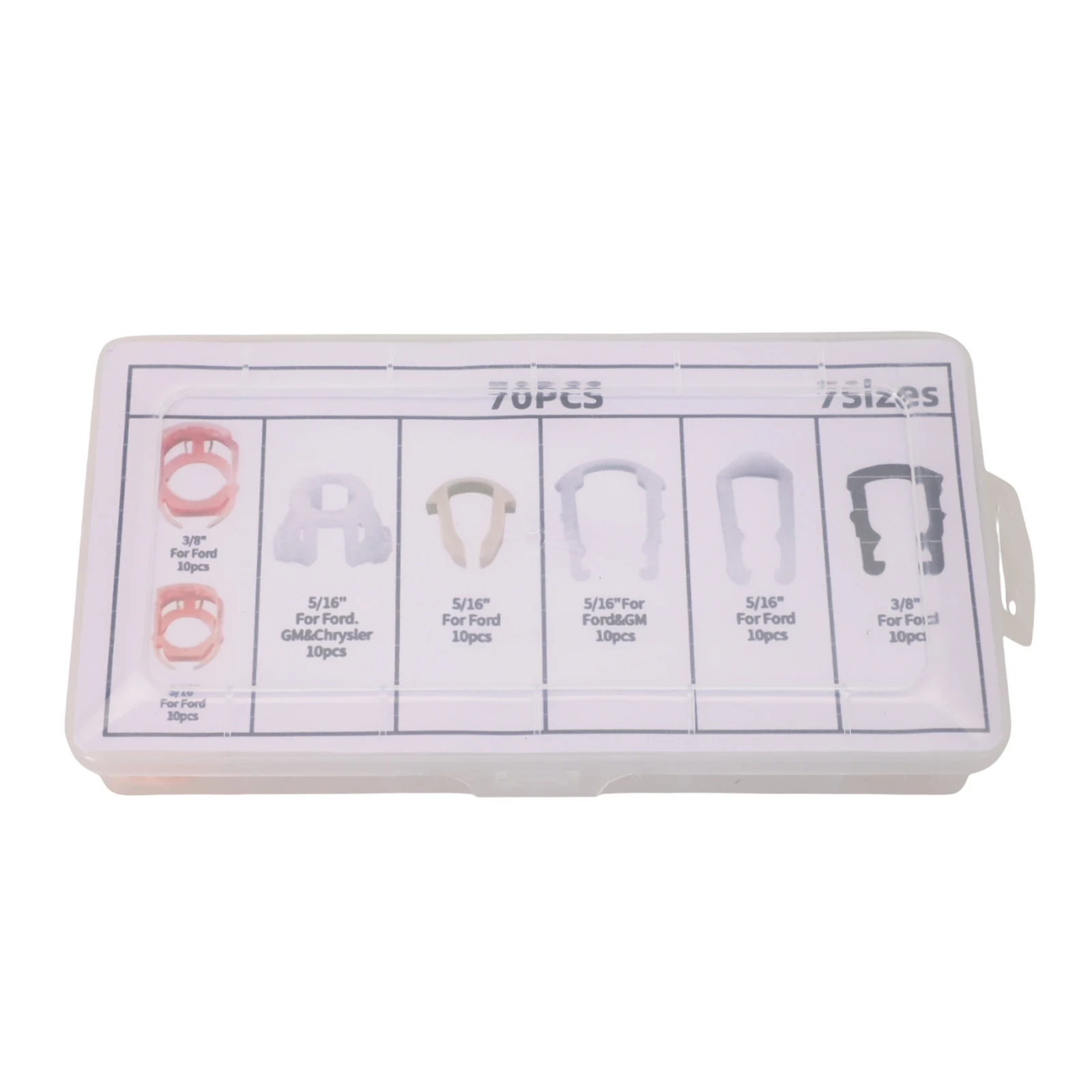 포드 재사용 가능한 플라스틱 나일론 클립에 대한 70 조각 연료 라인 고정 클립 효율적인 자동차 수리를위한 설정