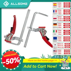 Allsome 2pcs Ratcheting Table Clamp, Quick Release Clamp For MFT and Guide Rail System, Bar Clamp