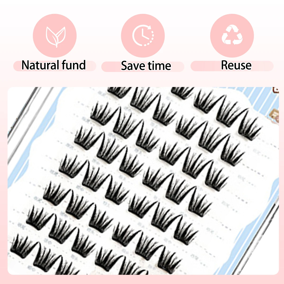 رموش مغناطيسية بدون غراء 48 مجموعة رموش ناعمة طبيعية قابلة لإعادة الاستخدام رموش صناعية رقيق حليقة رفيعة للغاية #4