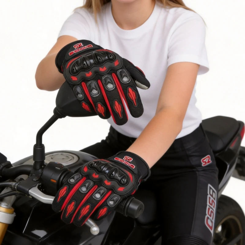 

Summer Motorcycle Gloves Full Finger Touch Screen Protective Anti-fall Non-slip for Riding Motorbike Gloves