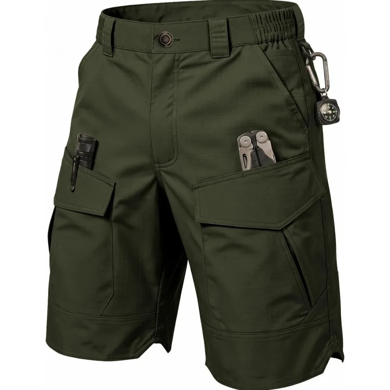 Taktische Tarnshorts Outdoor-Arbeitshosen Herren Multi-Taschen Casual Cargo Kurzhosen Schnelltrocknende Verschleißfeste Shorts für Männer – Detail 2