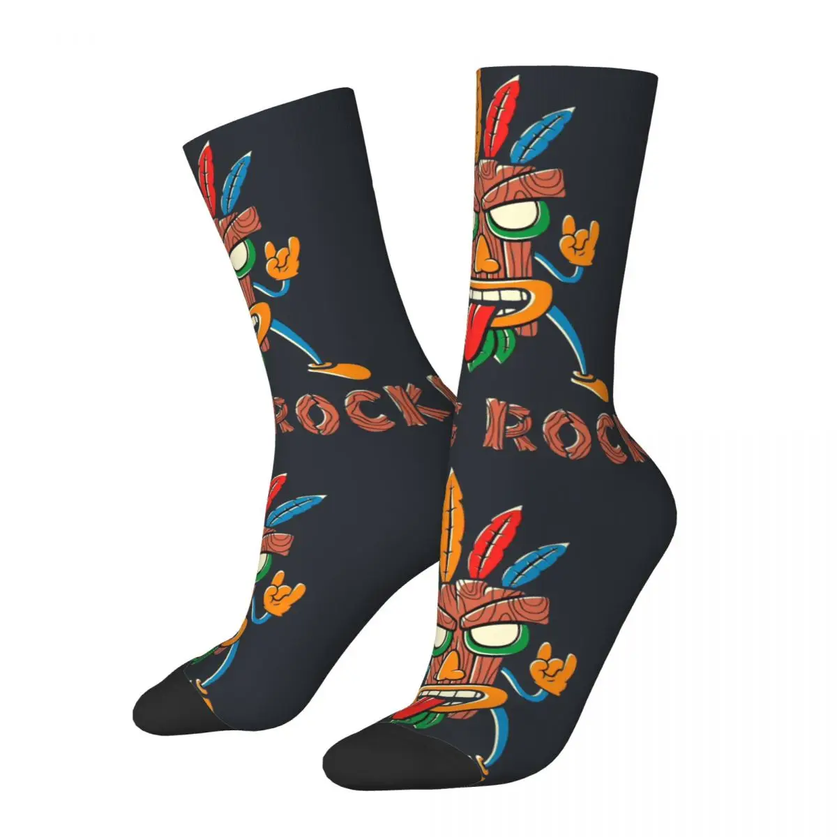 

Funny Happy Men's compression Socks Let's Rock Vintage Harajuku C-Crash Bandicoot Hip Hop Novelty Casual Crew Crazy Sock Gift