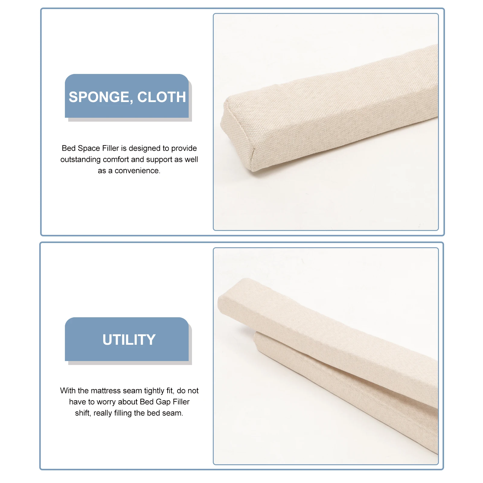 

Bed Gap Filler Mattress Extender Thick Sponge for Adjustable Bed Bedroom Supply Widen Seam Full Headboard Furniture Parts