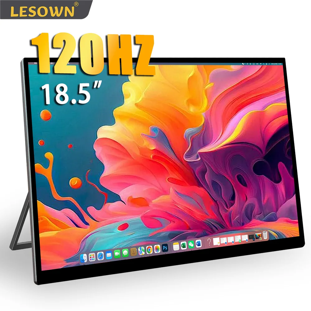 Imagem -01 - Monitor Portátil com Altifalantes Duplos 17.5 120hz Ecrã Táctil 1080p Ultra Wide Slim Laptop Ecrã Estendido Vesa monitor portatil com altifalantes duplos 175 120hz ecra tactil 1080p ultra wide slim laptop ecra estendido vesa 01