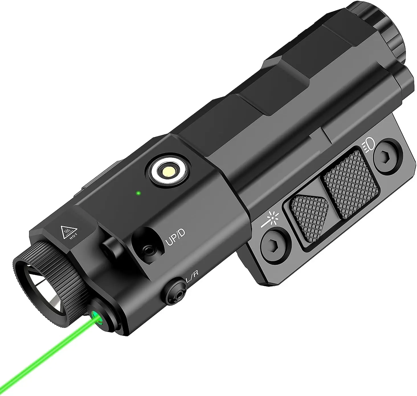 

Flashlight Laser Sight Combo, Max 1600 Lumen Rechargeable Green Laser Flashlight